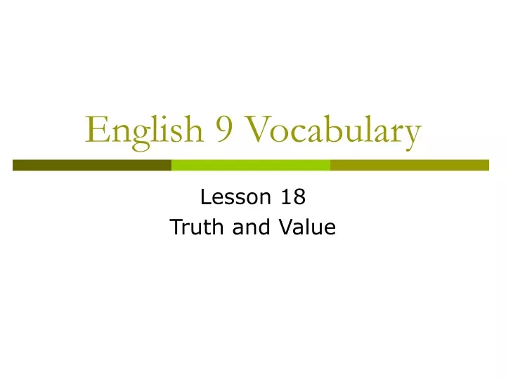 english 9 vocabulary