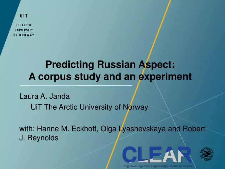 predicting russian aspect a corpus study and an experiment