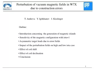 Perturbation of vacuum magnetic fields in W7X  due to construction errors