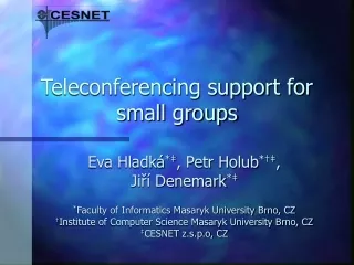 Teleconferencing support for small groups