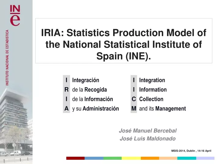 iria statistics production model of the national