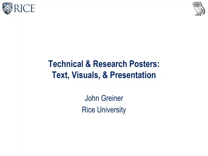 technical research posters text visuals presentation