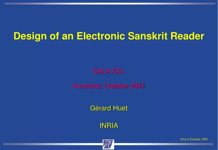 design of an electronic sanskrit reader