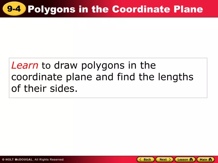 learn to draw polygons in the coordinate plane