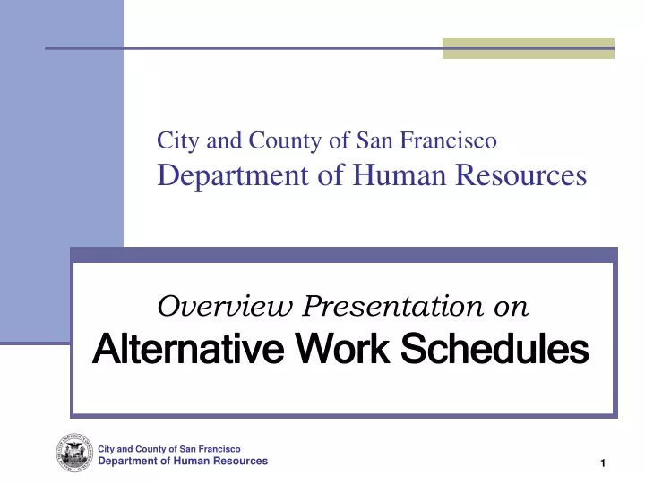 city and county of san francisco department of human resources