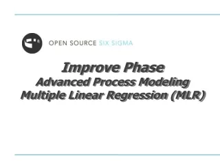Improve Phase Advanced Process Modeling Multiple Linear Regression (MLR)