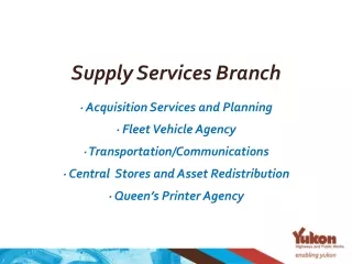 Supply Services Branch