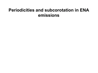 Periodicities and subcorotation in ENA emissions