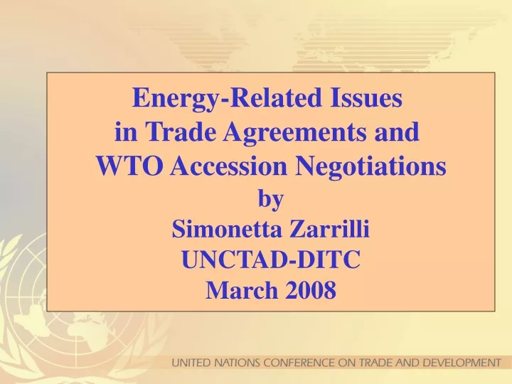 energy related issues in trade agreements