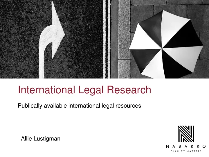 international legal research