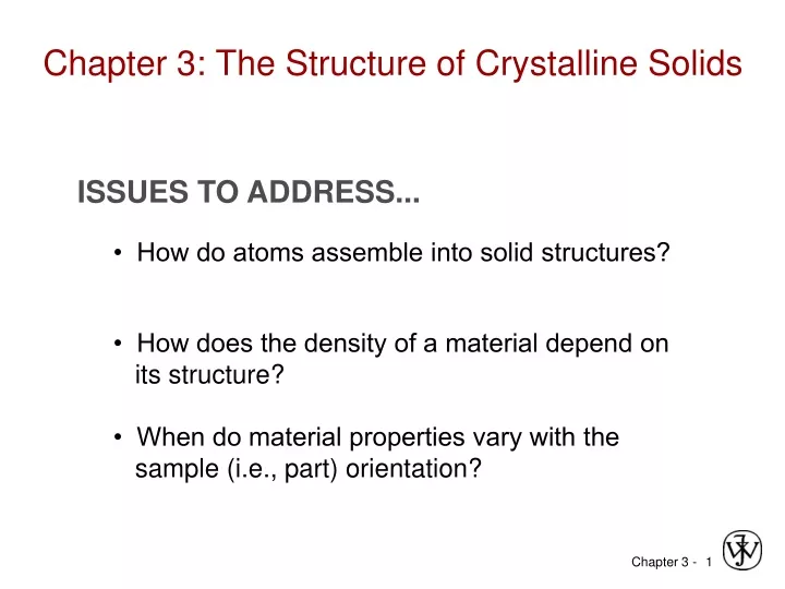 chapter 3 the structure of crystalline solids
