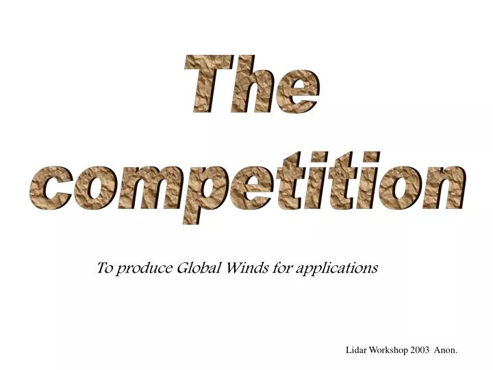 the competition