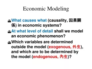 Economic Modeling