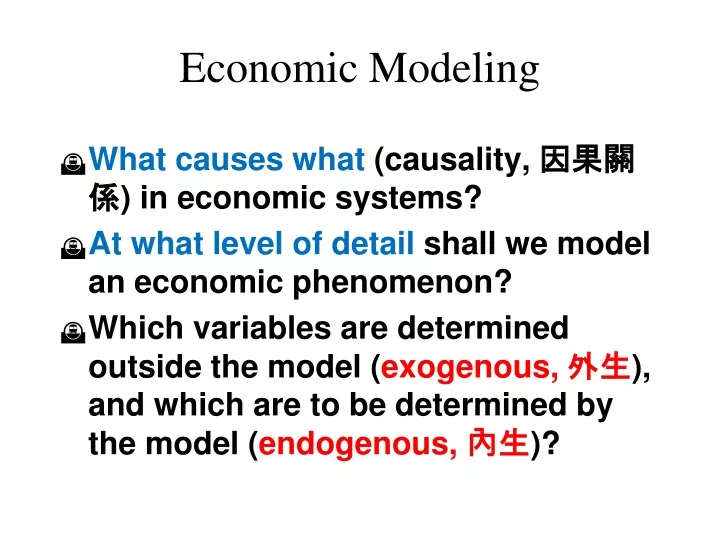 economic modeling