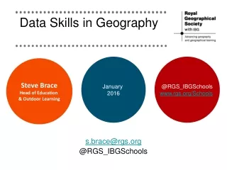 Data Skills in Geography
