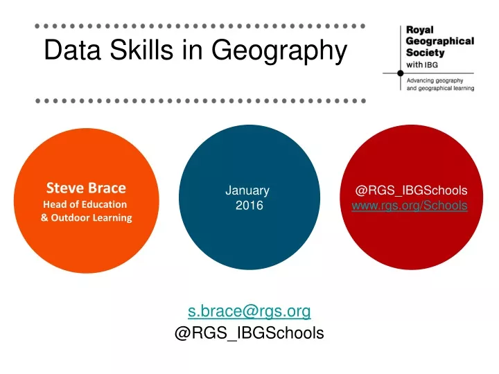 data skills in geography