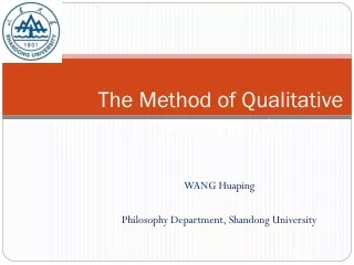 The Method of Qualitative Research (1)