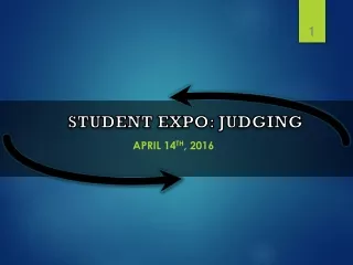 Student expo: Judging