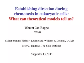 Establishing direction during chemotaxis in eukaryotic cells: What can theoretical models tell us?
