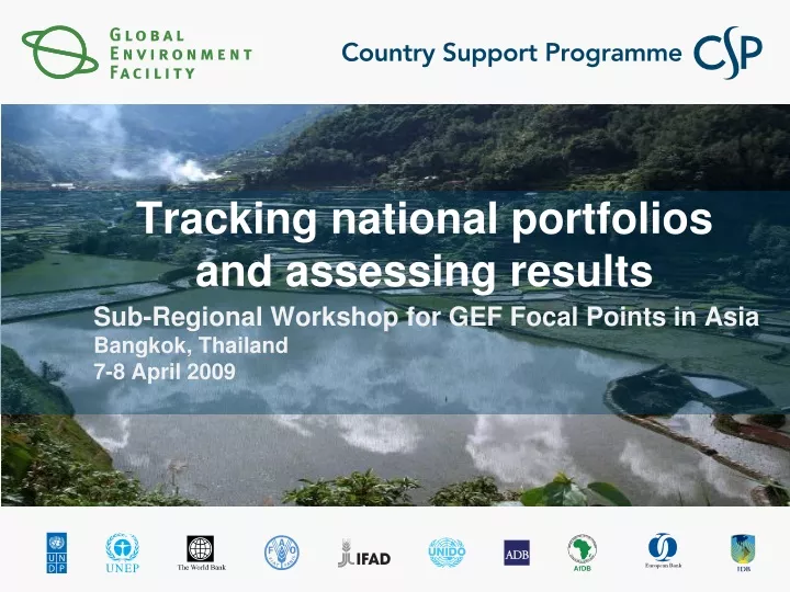 tracking national portfolios and assessing results