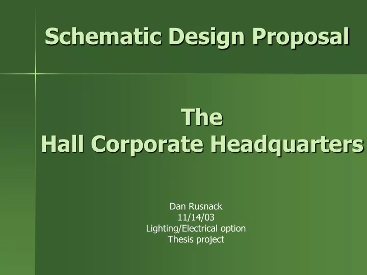 schematic design proposal