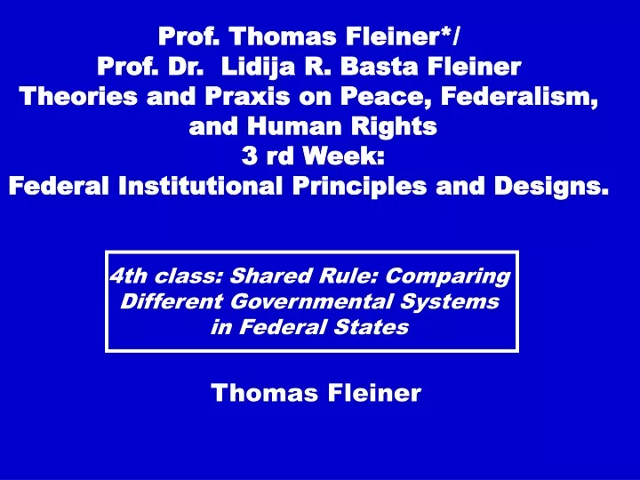 prof thomas fleiner prof dr lidija r basta