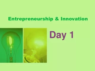 Entrepreneurship &amp; Innovation