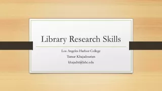 Library Research Skills