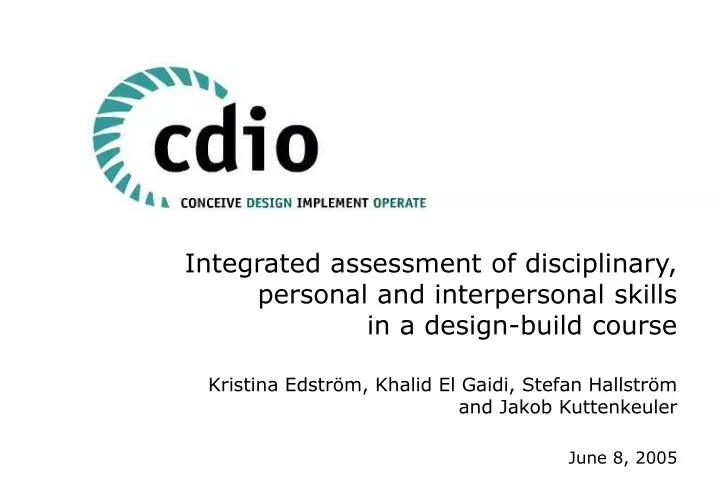 integrated assessment of disciplinary personal
