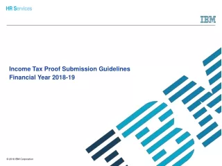 Income Tax Proof Submission Guidelines  Financial Year 2018-19
