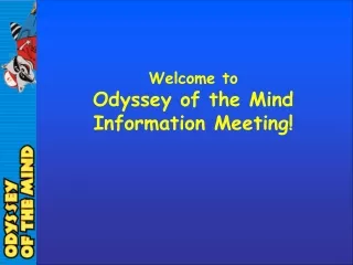 Welcome to Odyssey of the Mind Information Meeting!