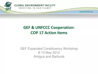 GEF &amp; UNFCCC Cooperation: COP 17 Action Items