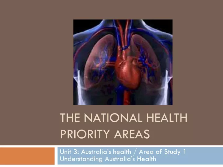 the national health priority areas