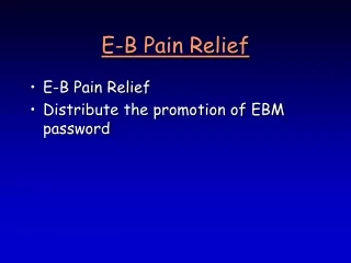 E-B Pain Relief