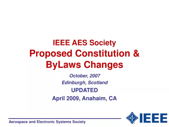 ieee aes society proposed constitution bylaws changes
