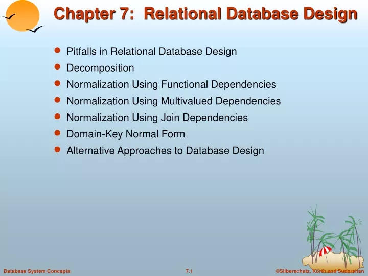 chapter 7 relational database design
