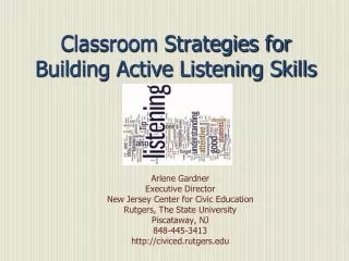 Classroom Strategies for Building Active Listening Skills