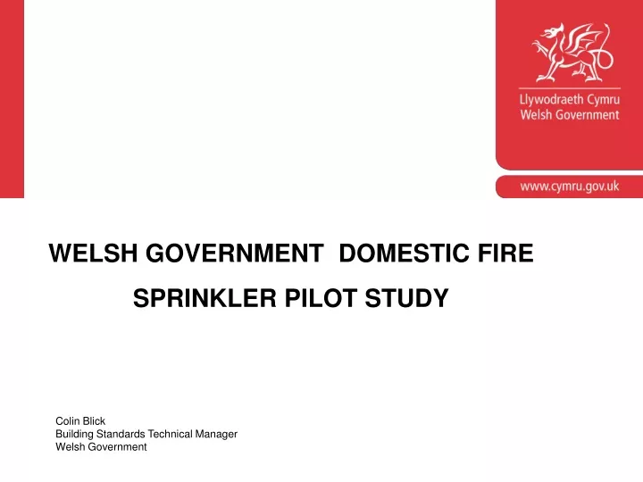 welsh government domestic fire sprinkler pilot