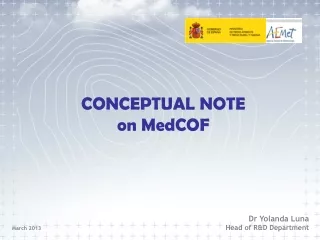 CONCEPTUAL NOTE  on MedCOF