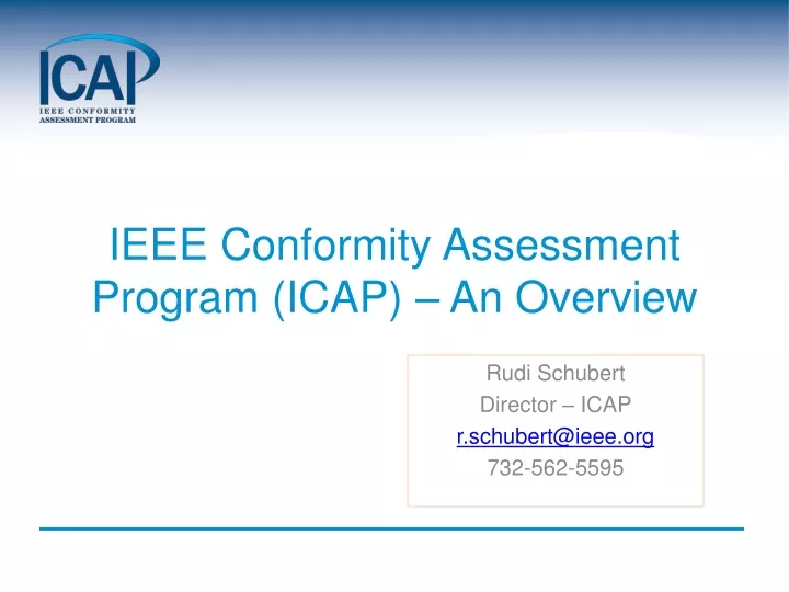 ieee conformity assessment program icap an overview