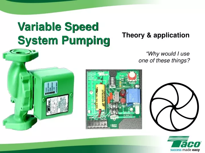 variable speed system pumping