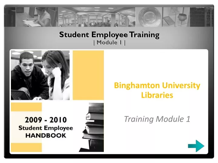 binghamton university libraries training module 1