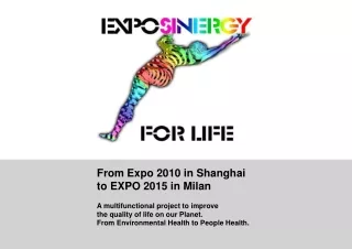 From Expo 2010 in Shanghai to EXPO 2015 in Milan A multifunctional project to improve