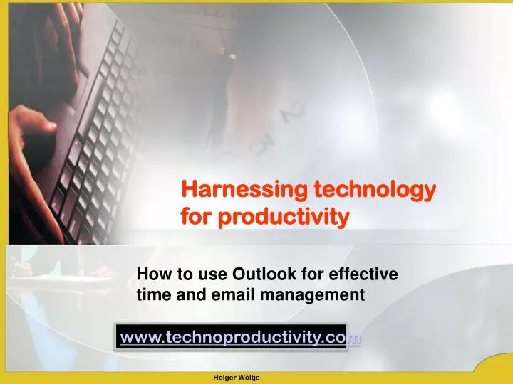 harnessing technology for productivity