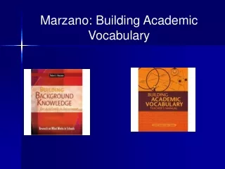 Marzano: Building Academic Vocabulary