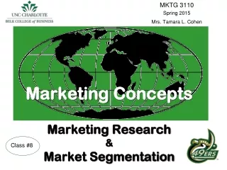 Marketing Concepts Marketing Research  &amp;  Market Segmentation