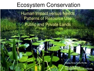 Ecosystem Conservation