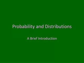 Probability and Distributions