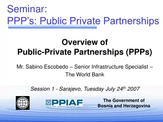 Overview of Public-Private Partnerships (PPPs)