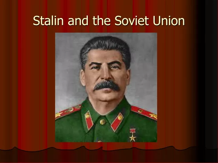 stalin and the soviet union